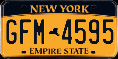 NY license plate GFM4595