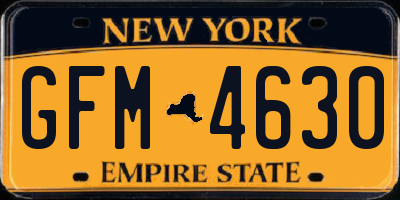 NY license plate GFM4630
