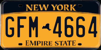 NY license plate GFM4664