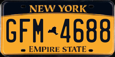 NY license plate GFM4688