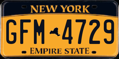 NY license plate GFM4729