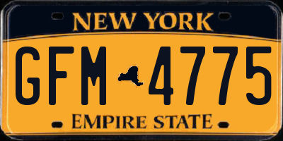 NY license plate GFM4775