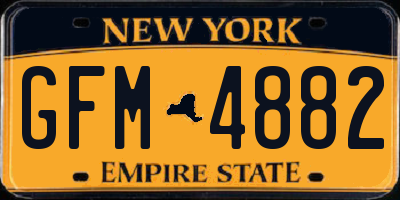 NY license plate GFM4882