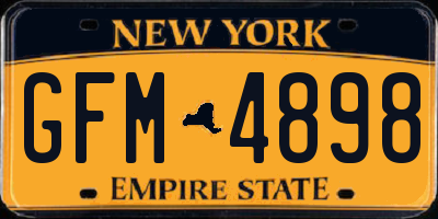 NY license plate GFM4898