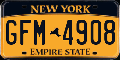 NY license plate GFM4908