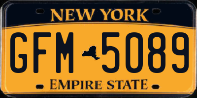 NY license plate GFM5089