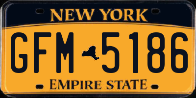 NY license plate GFM5186