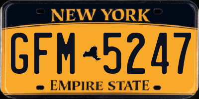 NY license plate GFM5247