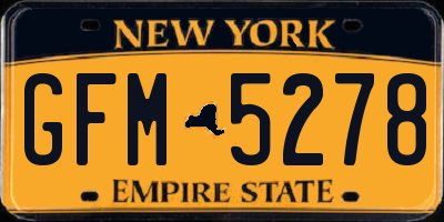 NY license plate GFM5278