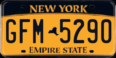 NY license plate GFM5290
