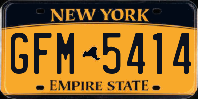 NY license plate GFM5414