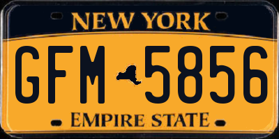 NY license plate GFM5856