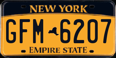 NY license plate GFM6207