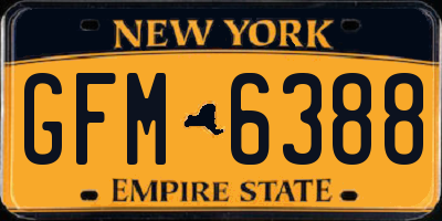 NY license plate GFM6388