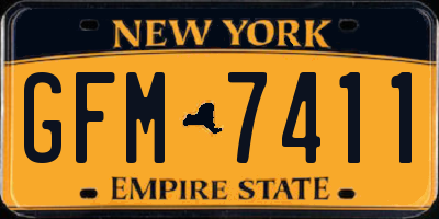 NY license plate GFM7411