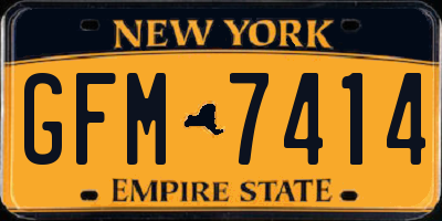 NY license plate GFM7414