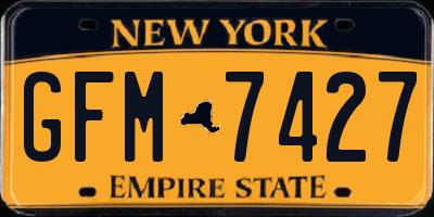 NY license plate GFM7427
