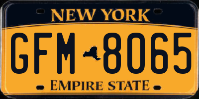 NY license plate GFM8065