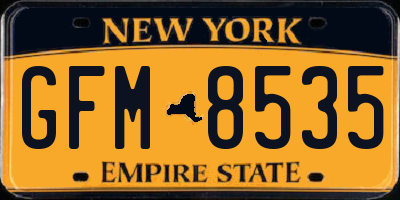 NY license plate GFM8535