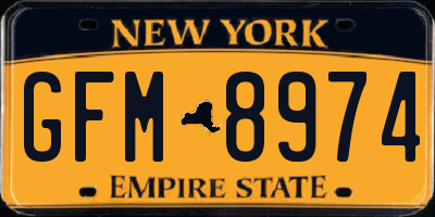 NY license plate GFM8974