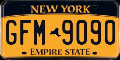 NY license plate GFM9090