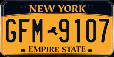 NY license plate GFM9107