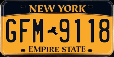 NY license plate GFM9118