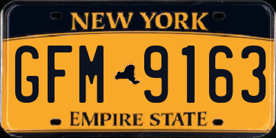 NY license plate GFM9163