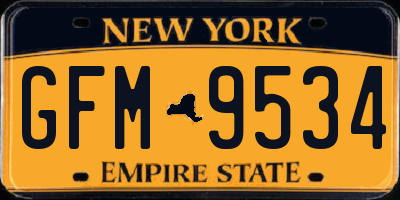 NY license plate GFM9534