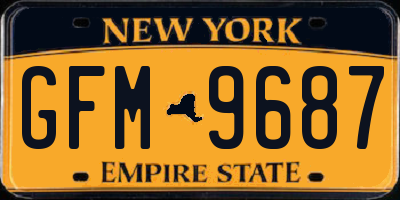NY license plate GFM9687