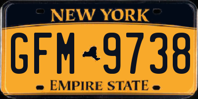 NY license plate GFM9738