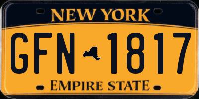 NY license plate GFN1817