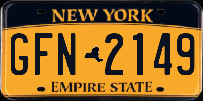NY license plate GFN2149