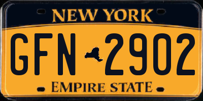 NY license plate GFN2902