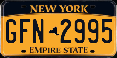 NY license plate GFN2995