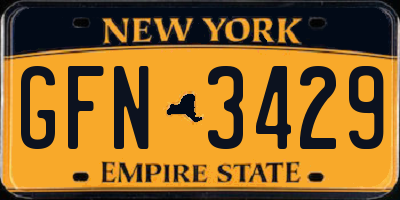 NY license plate GFN3429
