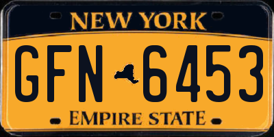 NY license plate GFN6453