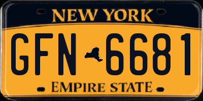NY license plate GFN6681