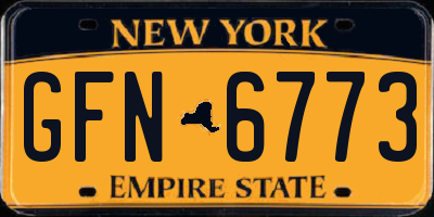NY license plate GFN6773