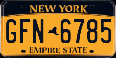 NY license plate GFN6785