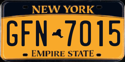 NY license plate GFN7015