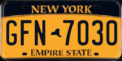 NY license plate GFN7030