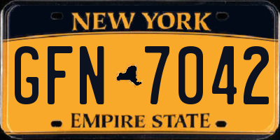 NY license plate GFN7042