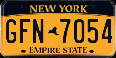 NY license plate GFN7054