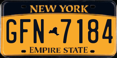NY license plate GFN7184