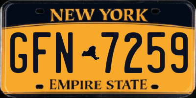 NY license plate GFN7259
