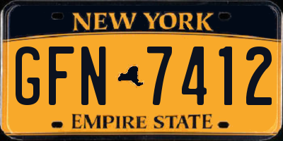 NY license plate GFN7412