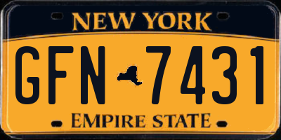 NY license plate GFN7431
