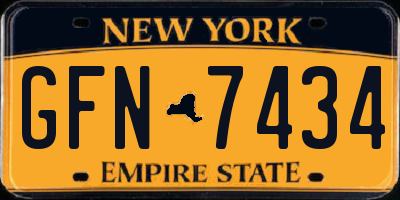 NY license plate GFN7434