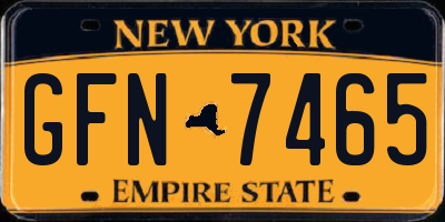 NY license plate GFN7465